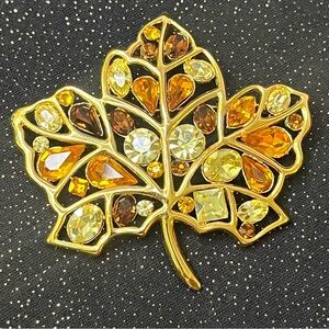 Nolan Miller Autumn Leaf Brooch